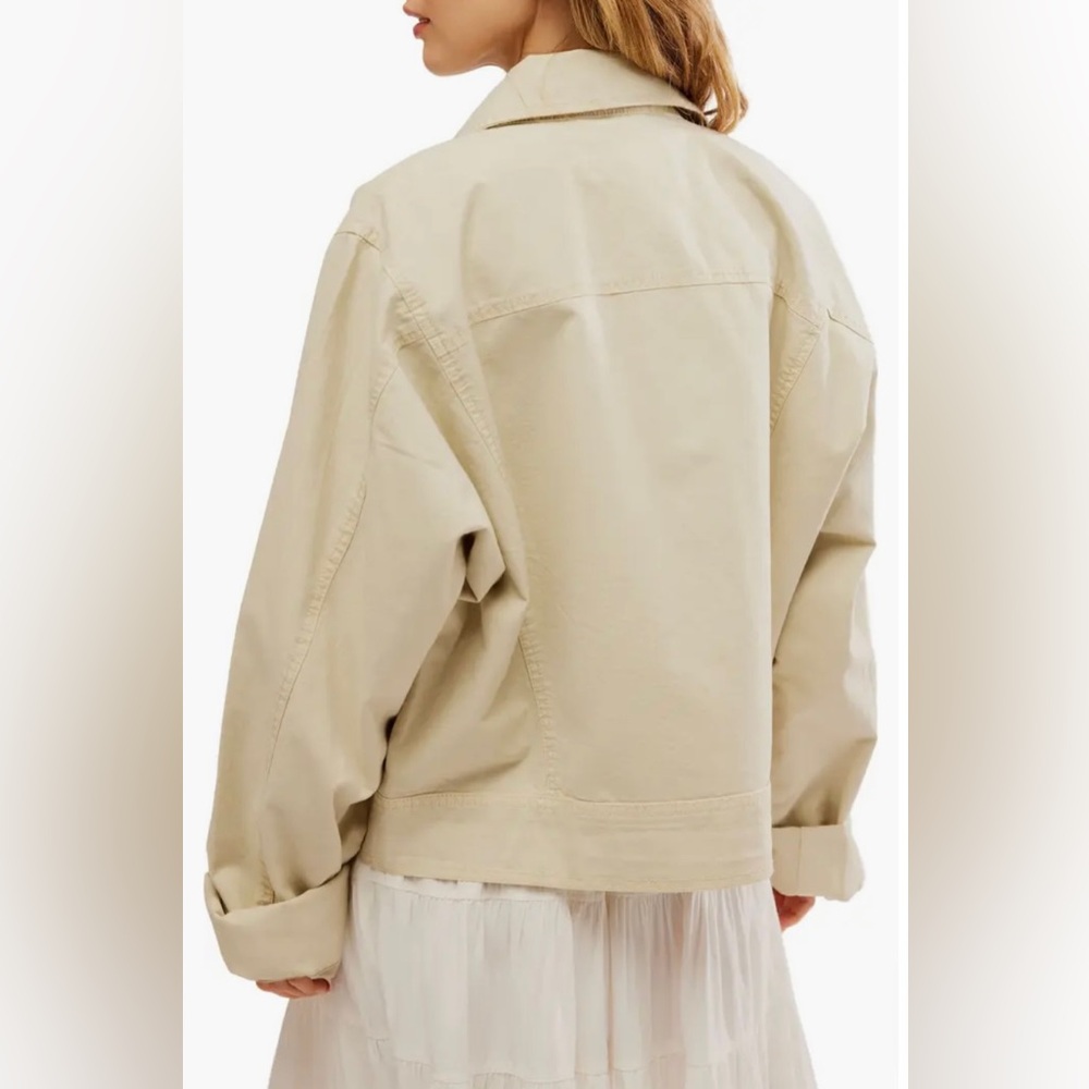 Free People We the Free Suzy Linen Jacket Spring Linen Brand New Size Medium NWT - Picture 6 of 13